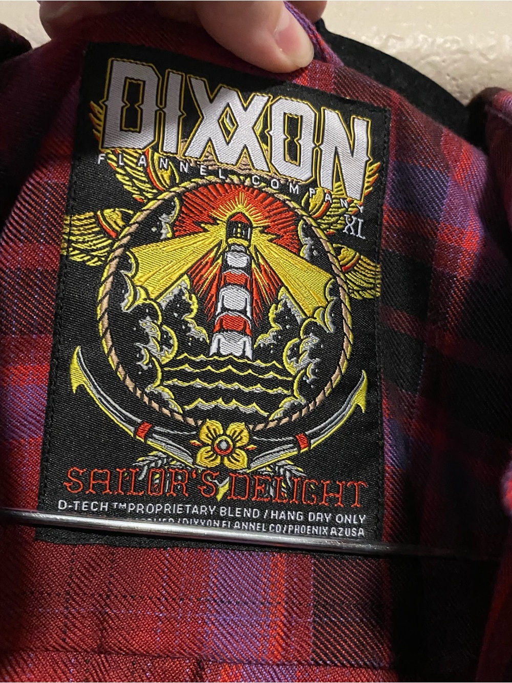 Dixxon Plaid Men’s Flannel Shirt - Sailor’s Delight - NWOT - Picture 4 of 4